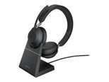 Jabra Evolve2 65 MS Stereo Headset On-Ear schwarz