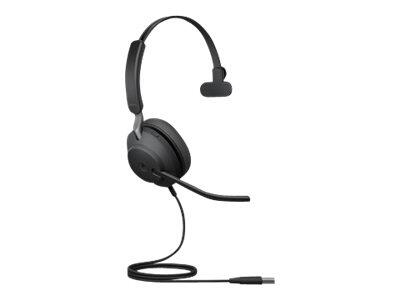 Jabra Evolve2 40 UC Mono Headset On-Ear, konvertierbar, kabelgebunden, USB