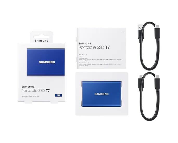 Samsung Portable SSD T7 500GB für PC/Mac (blue)