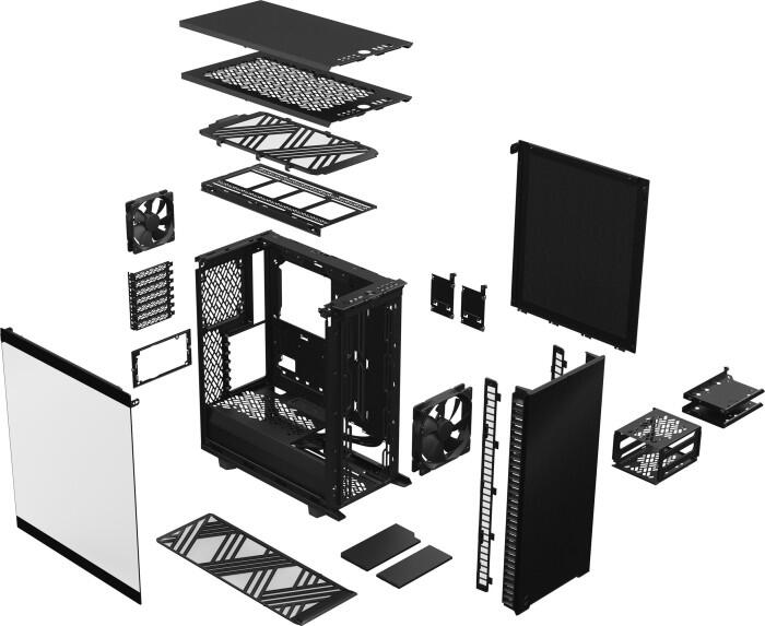 Fractal Design Define 7 Compact - schwarz / Dark Tempered Glass