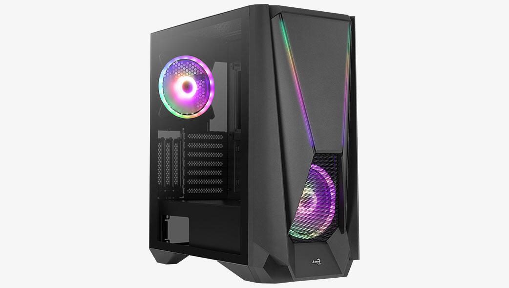 Aerocool PC Gehäuse Visor Mid-Tower Schwarz