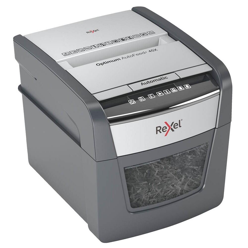 Rexel Optimum AutoFeed 45X Aktenvernichter P-4 45 Blatt schwarz