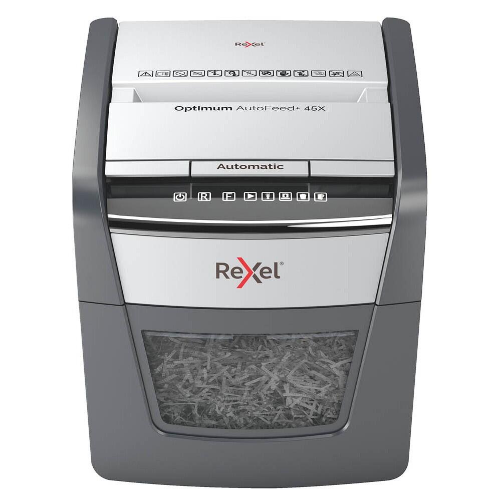 Rexel Optimum AutoFeed 45X Aktenvernichter P-4 45 Blatt schwarz