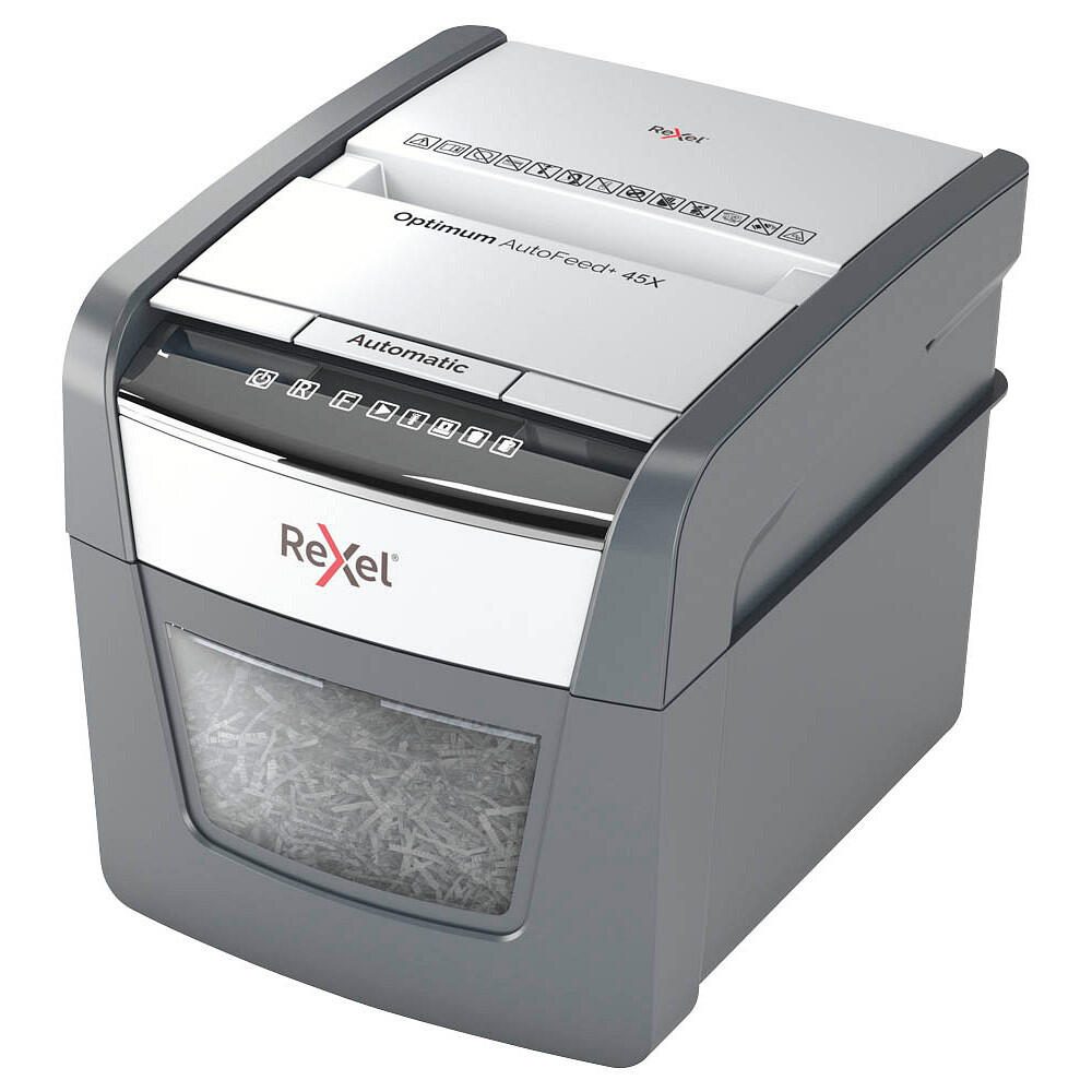 Rexel Optimum AutoFeed 45X Aktenvernichter P-4 45 Blatt schwarz