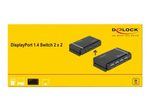 DeLOCK DisplayPort 1.4 Switch 2 x 2 DisplayPort in to 1 x 2 DisplayPort out 8K