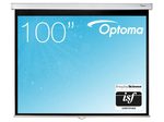 Optoma DS-3100PMG+ Manuelle Pull Down Leinwand Wand-/Deckenmontage, Weiß, 4:3, (100") 254 cm