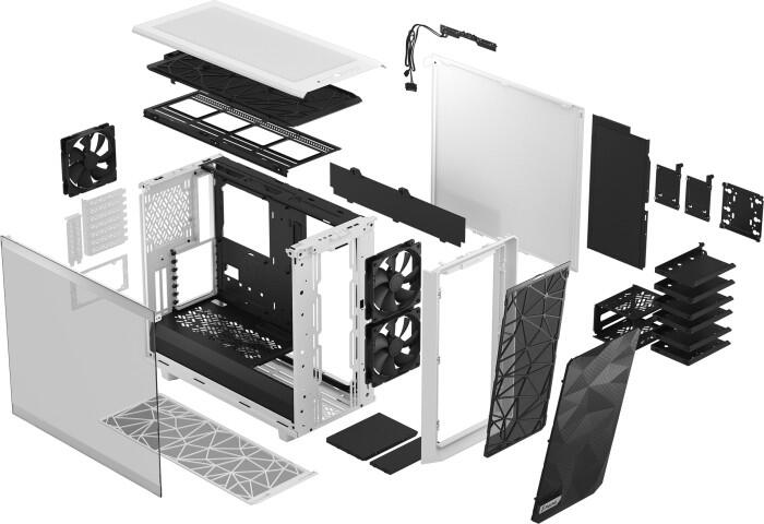 Fractal Design Meshify 2 - weiß / Clear Tempered Glass