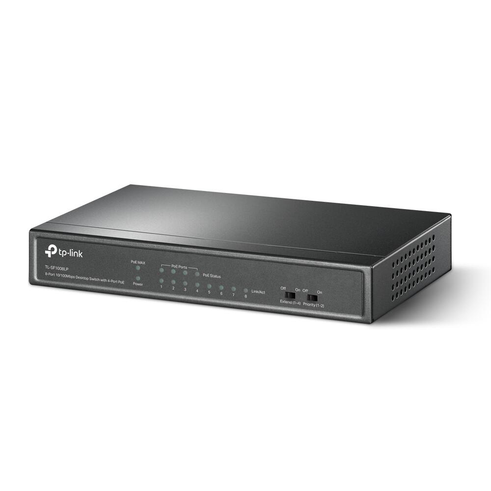 TP-Link TL-SF1008LP 8-Port 10/100Mbit/s-Desktop-Switch mit 4 PoE-Ports