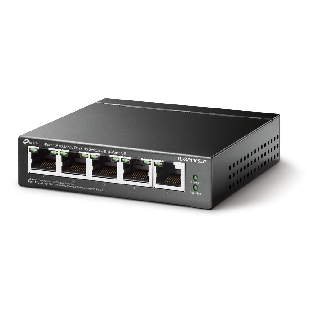 TP-Link TL-SF1005LP 5-Port 10/100Mbps Desktop Switch mit 4-Port PoE