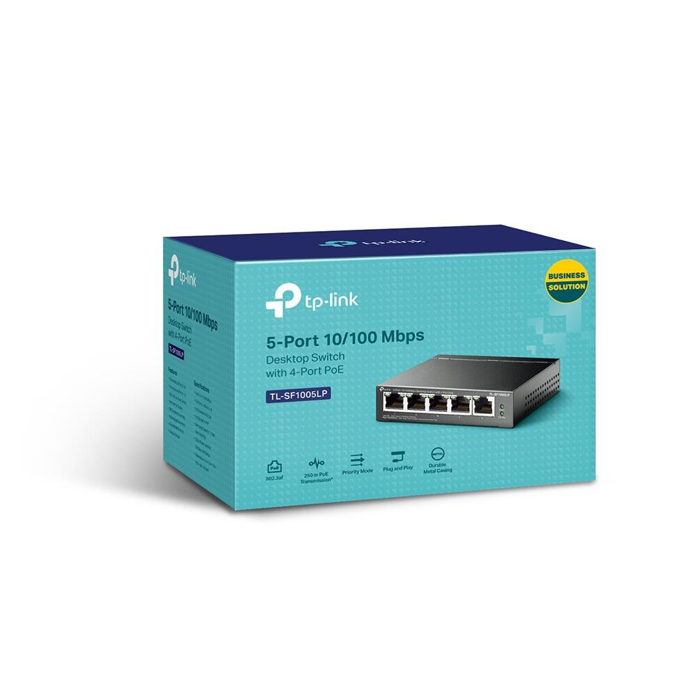 TP-Link TL-SF1005LP 5-Port 10/100Mbps Desktop Switch mit 4-Port PoE