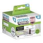 DYMO® Original Hochleistung Etikett für LabelWriter™, Kunststoff - weiss - permanent haftend, widerstandsfähig, 2 x 450 Etiketten