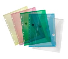 FolderSys Dokumententaschen DIN A4 farbsortiert genarbt 0,20 mm - 10 Stück