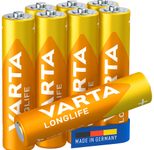 VARTA Batterien LONGLIFE Micro AAA 1,5 V - 8 Stück