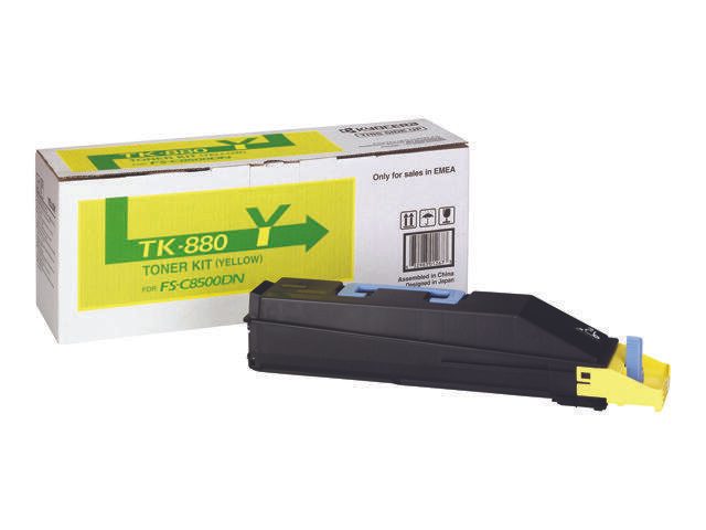 Kyocera Original TK-880Y Toner gelb 18.000 Seiten (1T02KAANL0) für FS-C8500DN