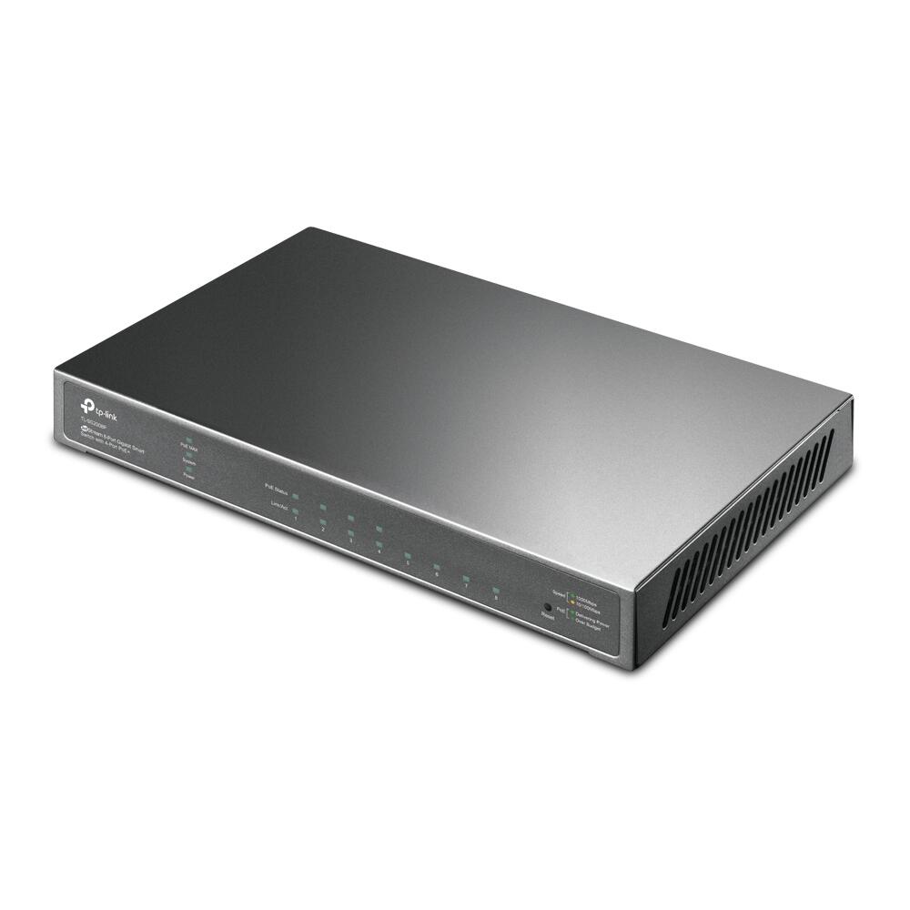 TP-Link Omada JetStream TL-SG2008P 8-Port Gigabit Smart Switch mit 4 PoE+ Ports