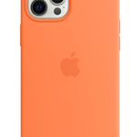 Apple Silikon Case mit MagSafe für Apple iPhone 12 Pro Max, kumquat
