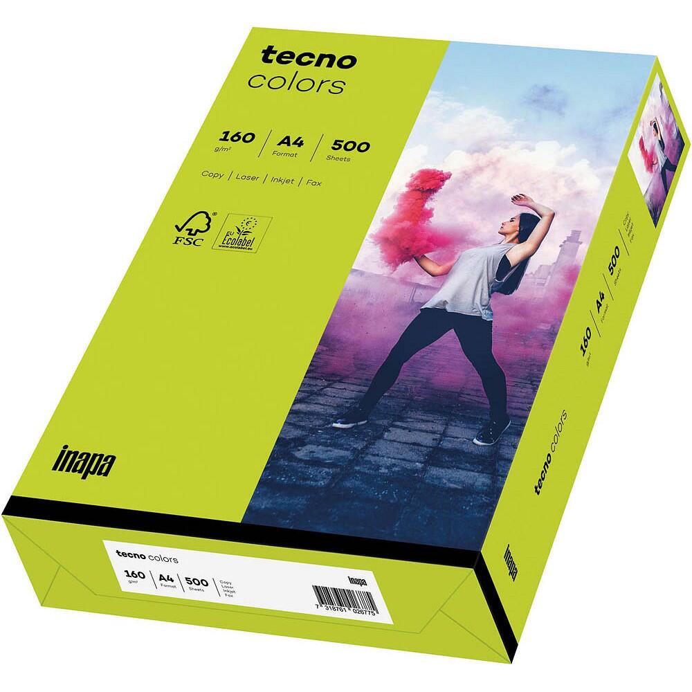 tecno Kopierpapier leuchtend grün DIN A4 160 g/qm - 250 Blatt