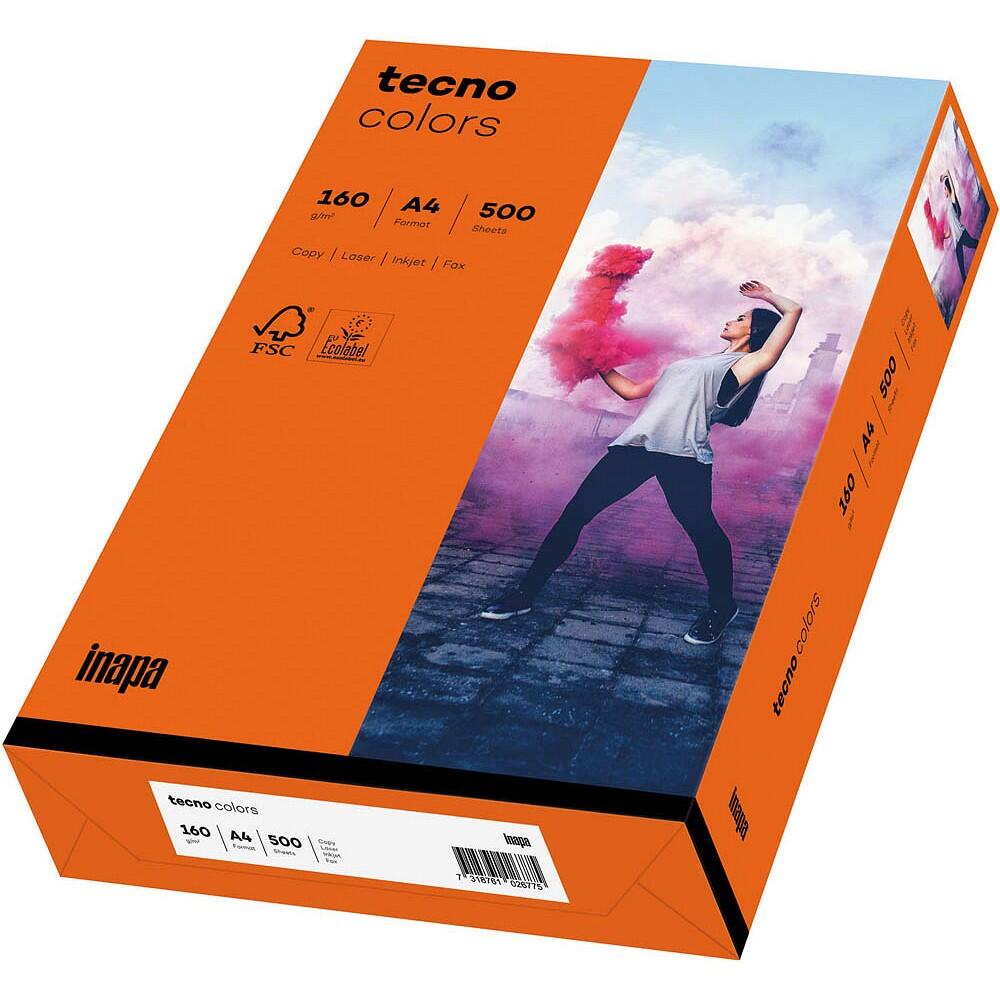 tecno Kopierpapier colors intensivorange DIN A4 160 g/qm - 250 Blatt