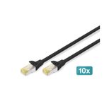 Digitus Patch-Kabel RJ-45 (M) bis RJ-45 (M) 25 cm SFTP 10 Stück CAT 6a