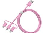 OtterBox 5.000 mAh Powerbank mit Universal USB-Kabel (Pink)