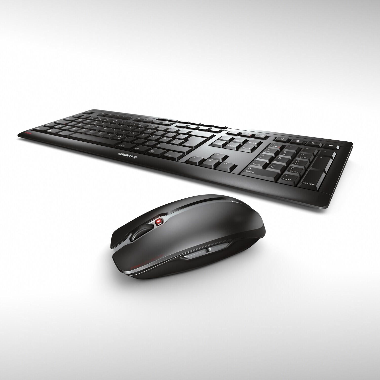 CHERRY Stream Desktop Tastatur- und Maus Set schwarz kabellos