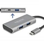 Delock Externer USB 3.2 Gen 2 USB Type-C™ Hub mit 3 x USB Typ-A und 1 x USB Type-C™