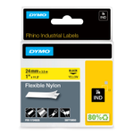 DYMO® Original IND-Schriftband für Rhino 6000+, flexibles & reissfestes Nylon - schwarz auf gelb