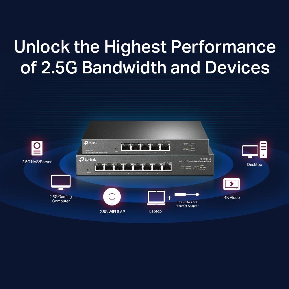 TP-Link TL-SG105-M2 5-Port 2.5G Desktop Switch
