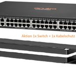 HPE Networking CX 6100 48G 4SFP+ Switch JL676A + HPE Networking X511 Kabelschutz JL742A
