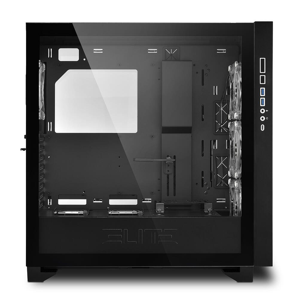 Sharkoon PC Gehäuse Elite Shark CA300H Black ATX E-ATX schwarz