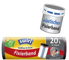 swirl Müllbeutel 4695 Reißfest & Dicht 20,0 l schwarz - 15 Stück