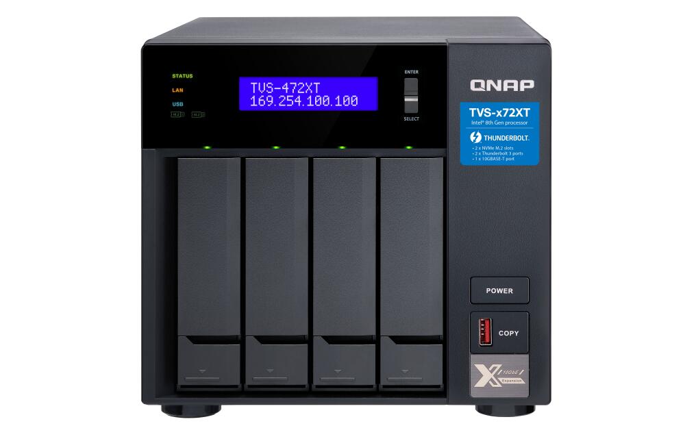 QNAP NAS TVS-472XT-i3-4G 4-Bay