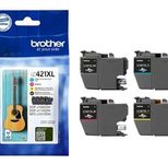 Brother Original LC421XL Druckerpatrone 4er Multipack BK/C/M/Y - 500 Seiten (LC421XLVAL)
