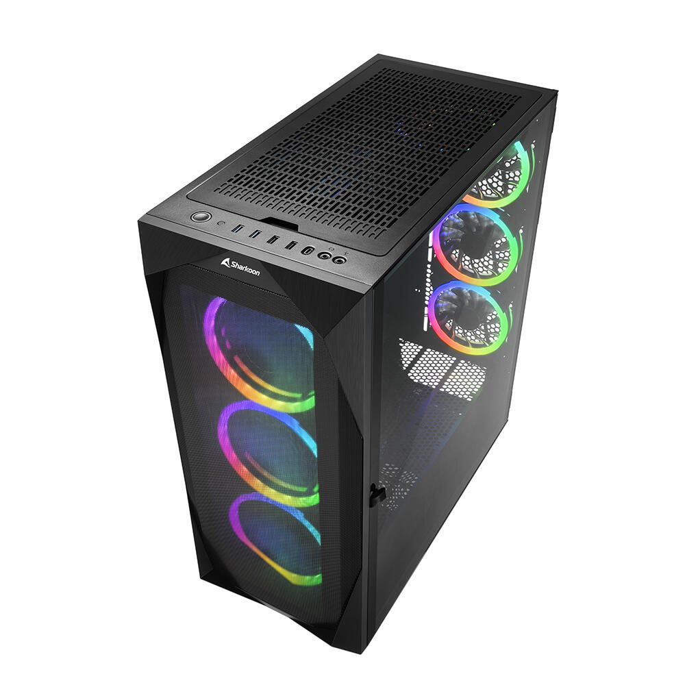 Sharkoon PC Gehäuse REV300 RGB Black ATX schwarz