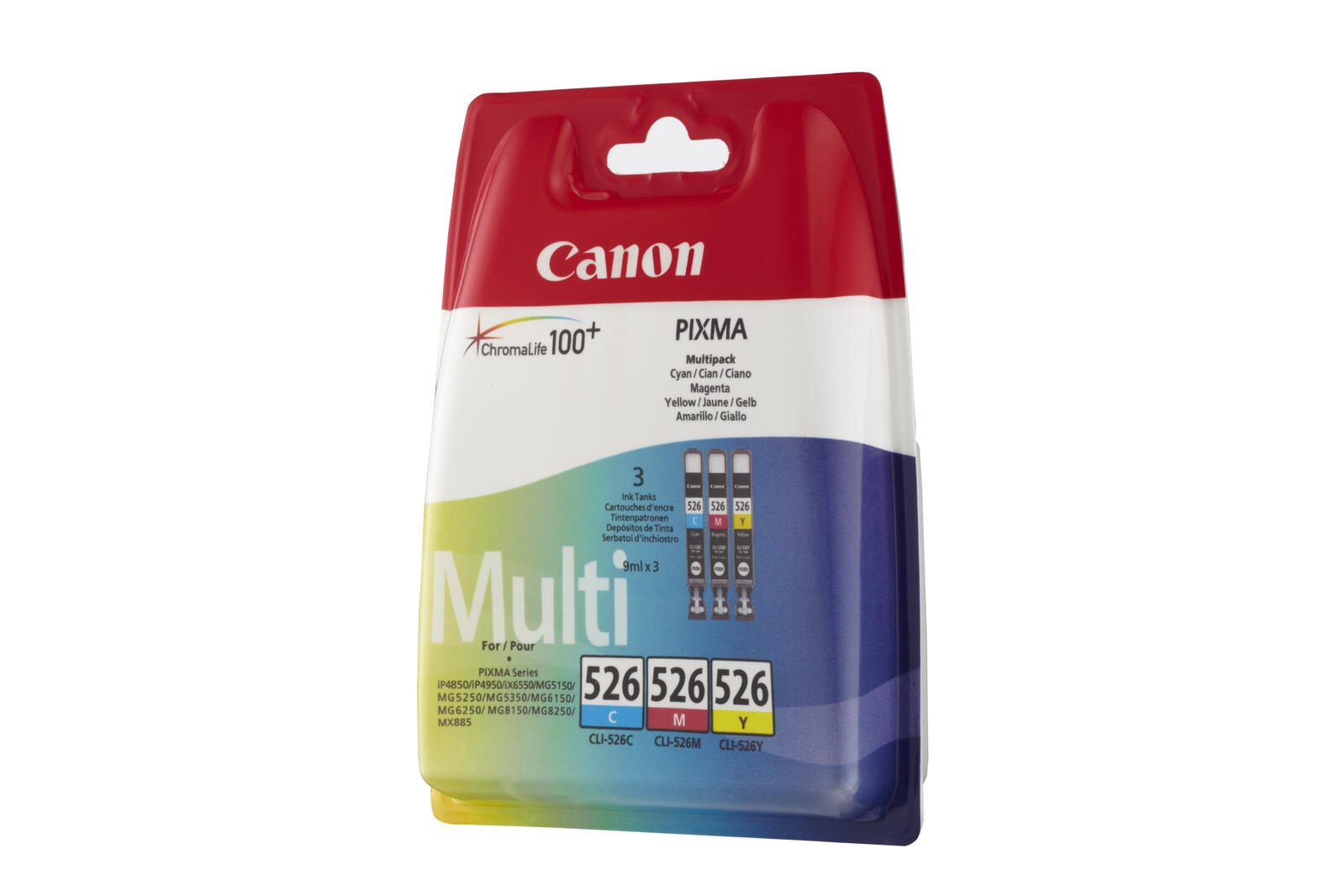 Canon Original CLI-526 Druckerpatronen 3er-Multipack - C/M/Y 450 Seiten