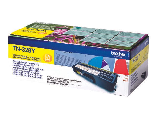 Brother Original TN328Y Toner gelb 6.000 Seiten (TN-328Y)