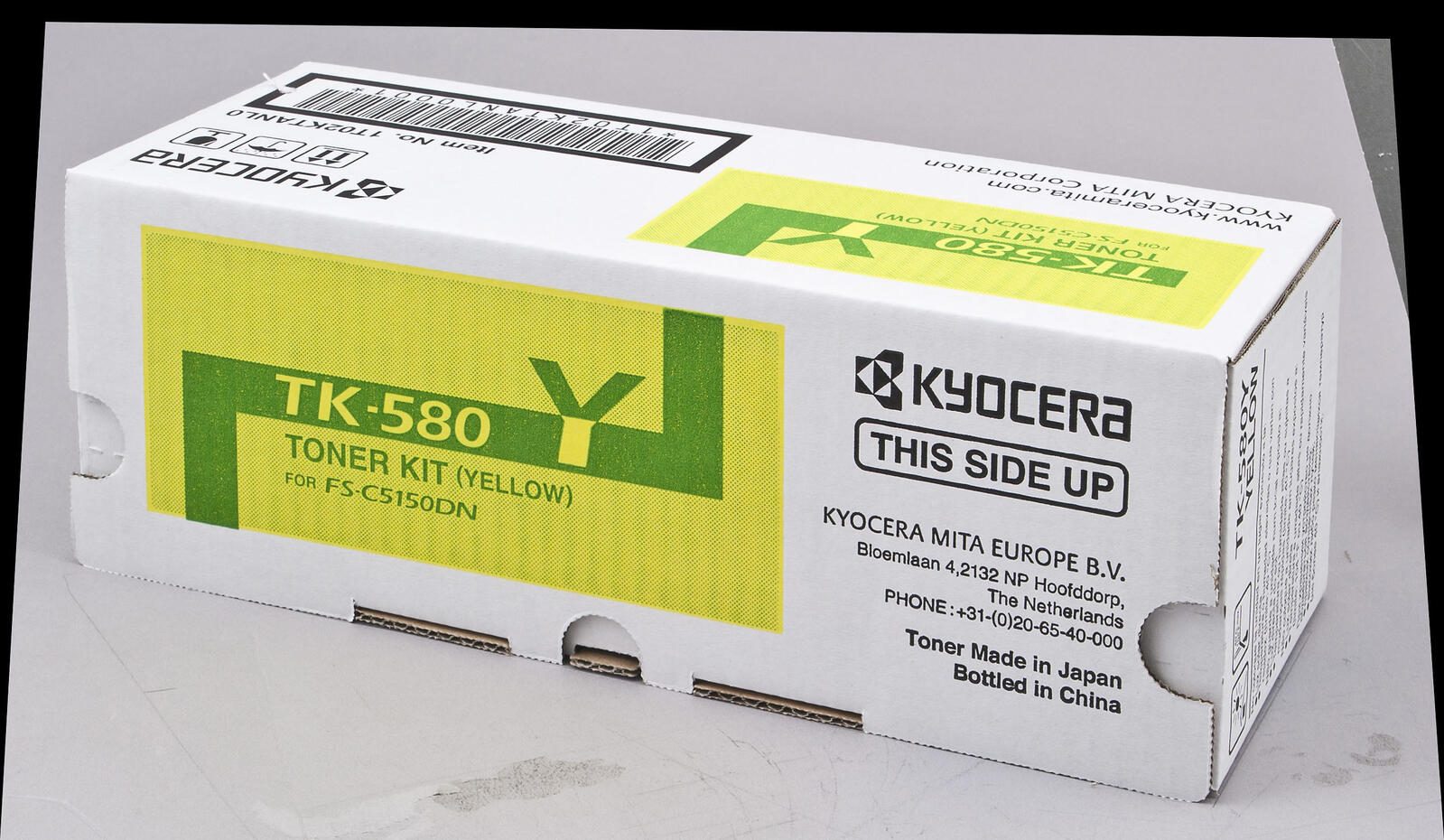 Kyocera Original TK-580Y Toner gelb 2.800 Seiten (1T02KTANL0) für ECOSYS P6021cdn, FS-C5150DN
