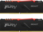 Kingston FURY Beast RGB DIMM Kit 16GB, DDR4-3200, CL16-18-18