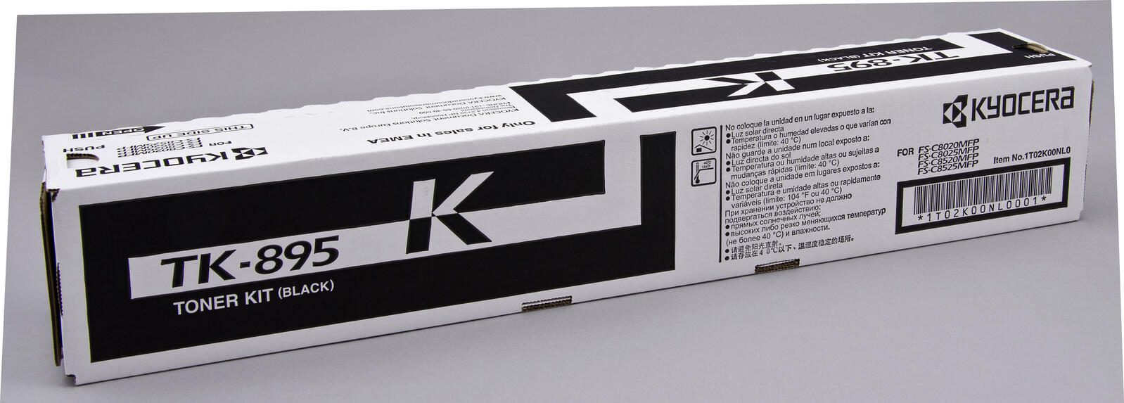 Kyocera Original TK-895K Toner schwarz 12.000 Seiten (1T02K00NL0) für FS-C8020MFP, C8025MFP, C8520MFP, C8525MFP