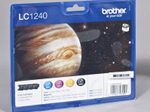 Brother Original LC-1240 Druckerpatronen 4er Multipack BK/C/M/Y 2.400 Seiten (LC1240VALBPDR)