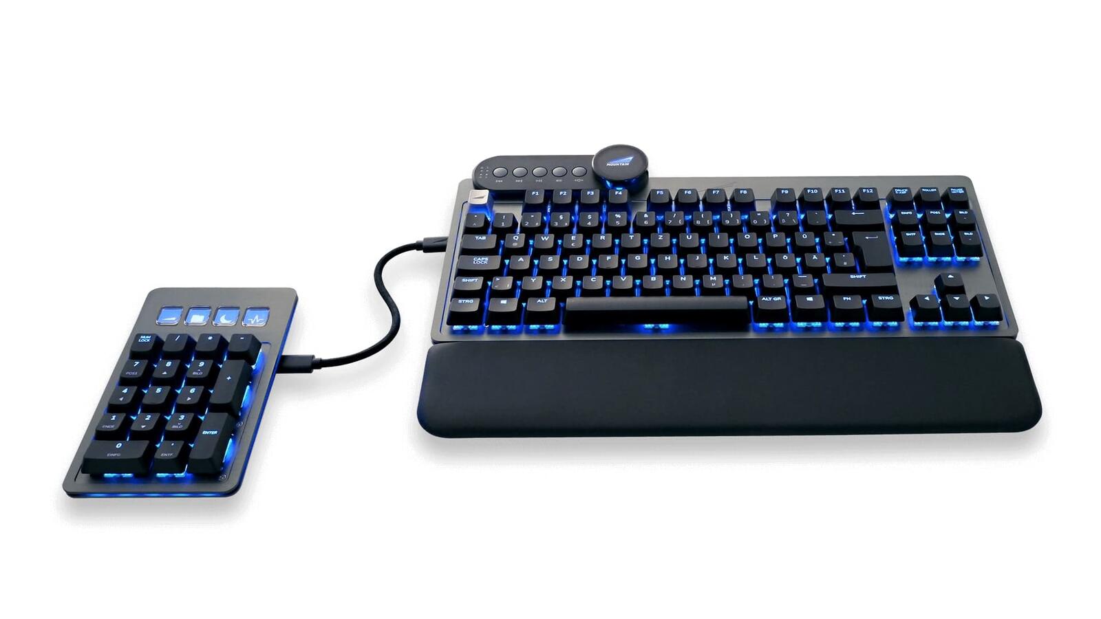 Mountain Everest Max Gunmetal Grey - RGB Gaming Tastatur mit CHERRY MX Blue Switches