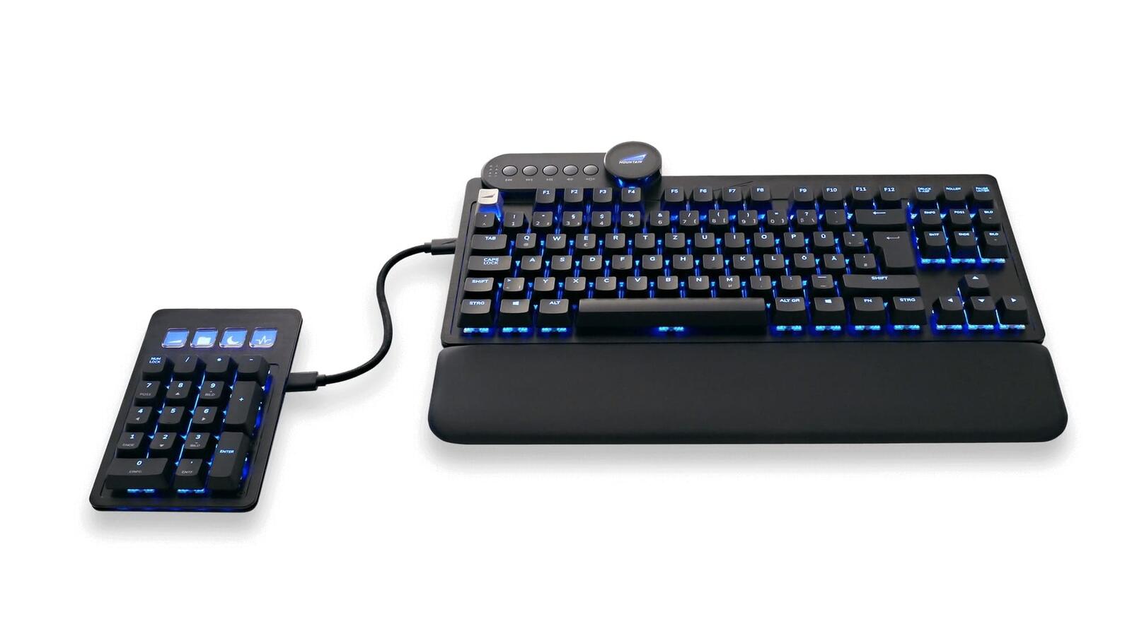 Mountain Everest Max Gunmetal Grey - RGB Gaming Tastatur mit CHERRY MX Silent Switches