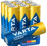 VARTA Batterien LONGLIFE Power Mignon AA 1,5 V - 10 Stück