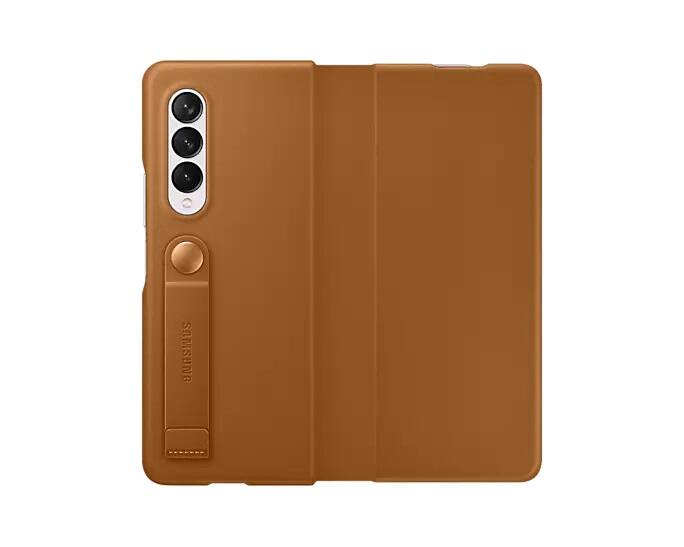 Leather Flip Cover EF-FF926 für das Galaxy Z Fold3 5G (Camel)