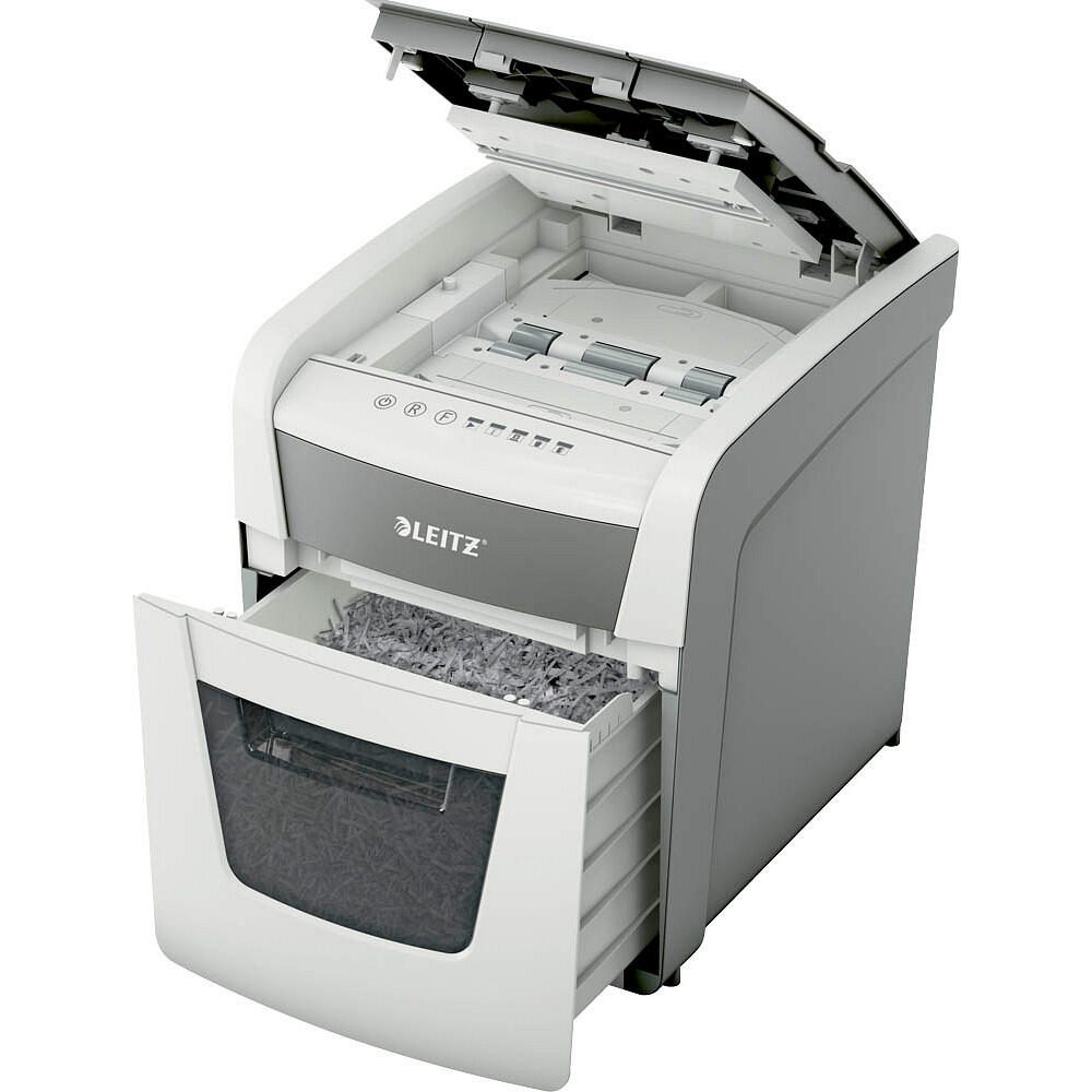 LEITZ IQ Autofeed Small Office 50 Aktenvernichter P-4 50 Blatt weiß
