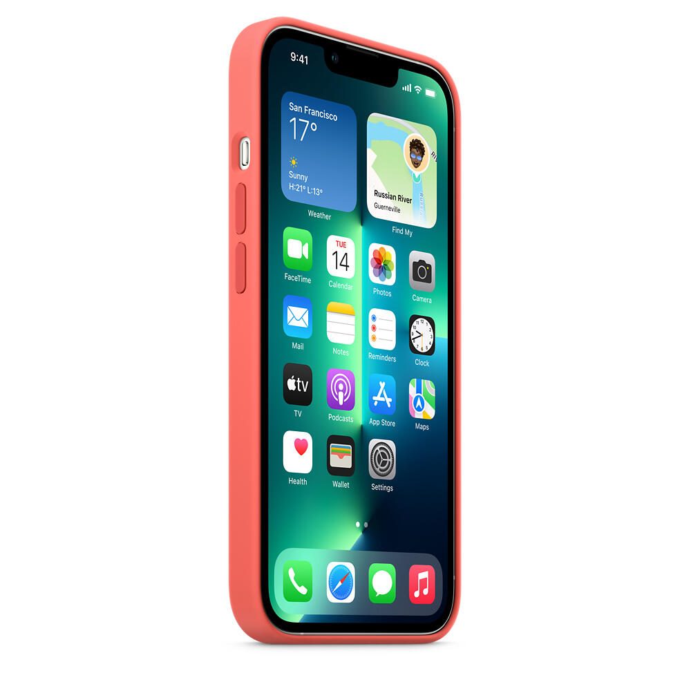 Apple Silikon Case mit MagSafe für Apple iPhone 13 Pro, pink pomelo