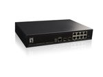 LevelOne Switch 10 Gigabit Ethernet-Ports mit 8 PoE Gigabit-Ports 180W 2 Gigabit SFP (GEP-1061)