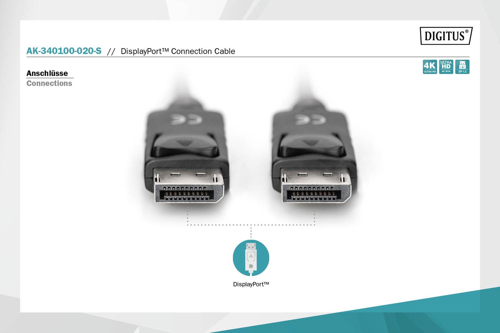 DIGITUS DisplayPort-Adapterkabel - DisplayPort / DVI 2m