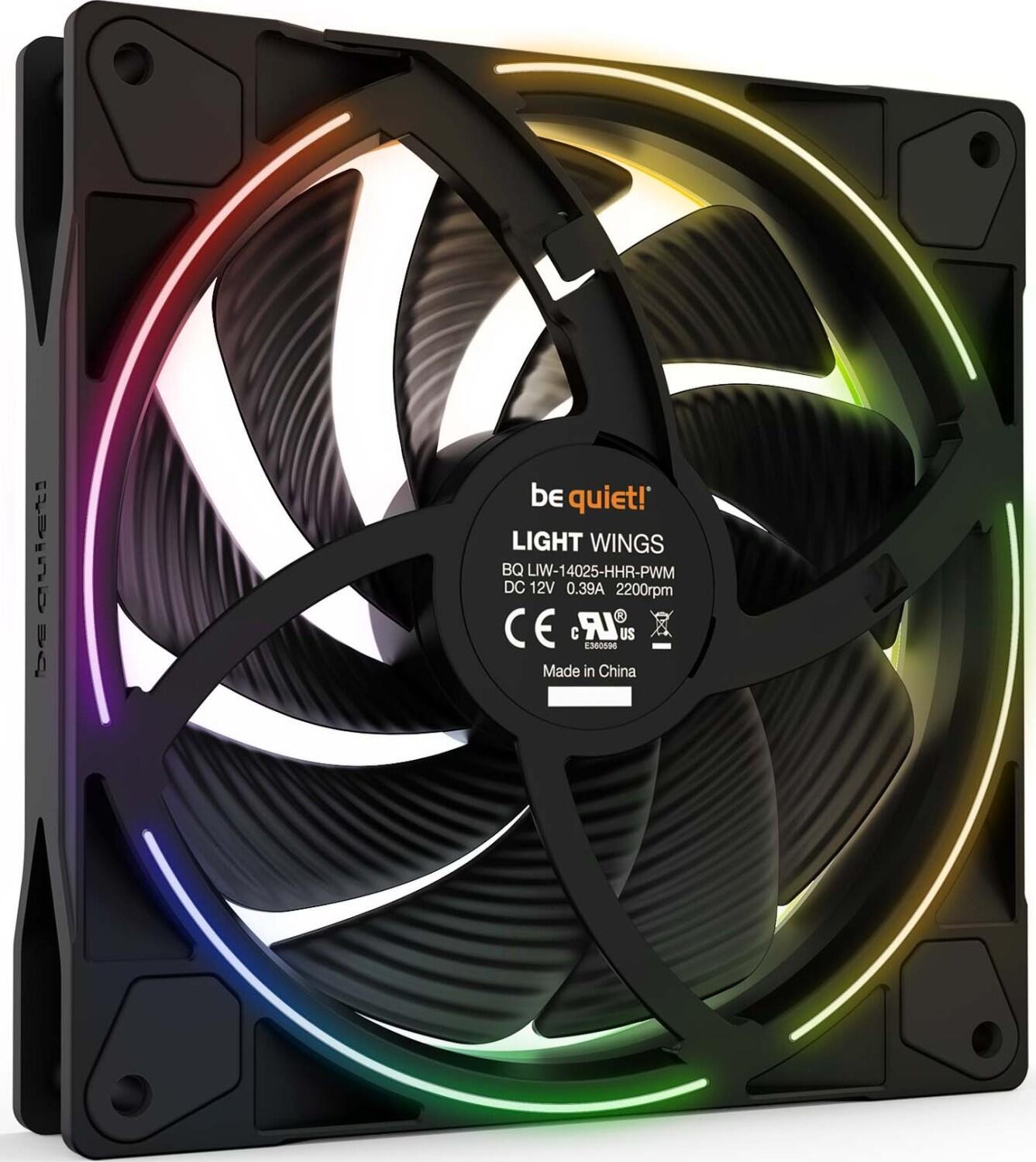 be quiet Lüfter Light Wings 140mm PWM High-Speed schwarz