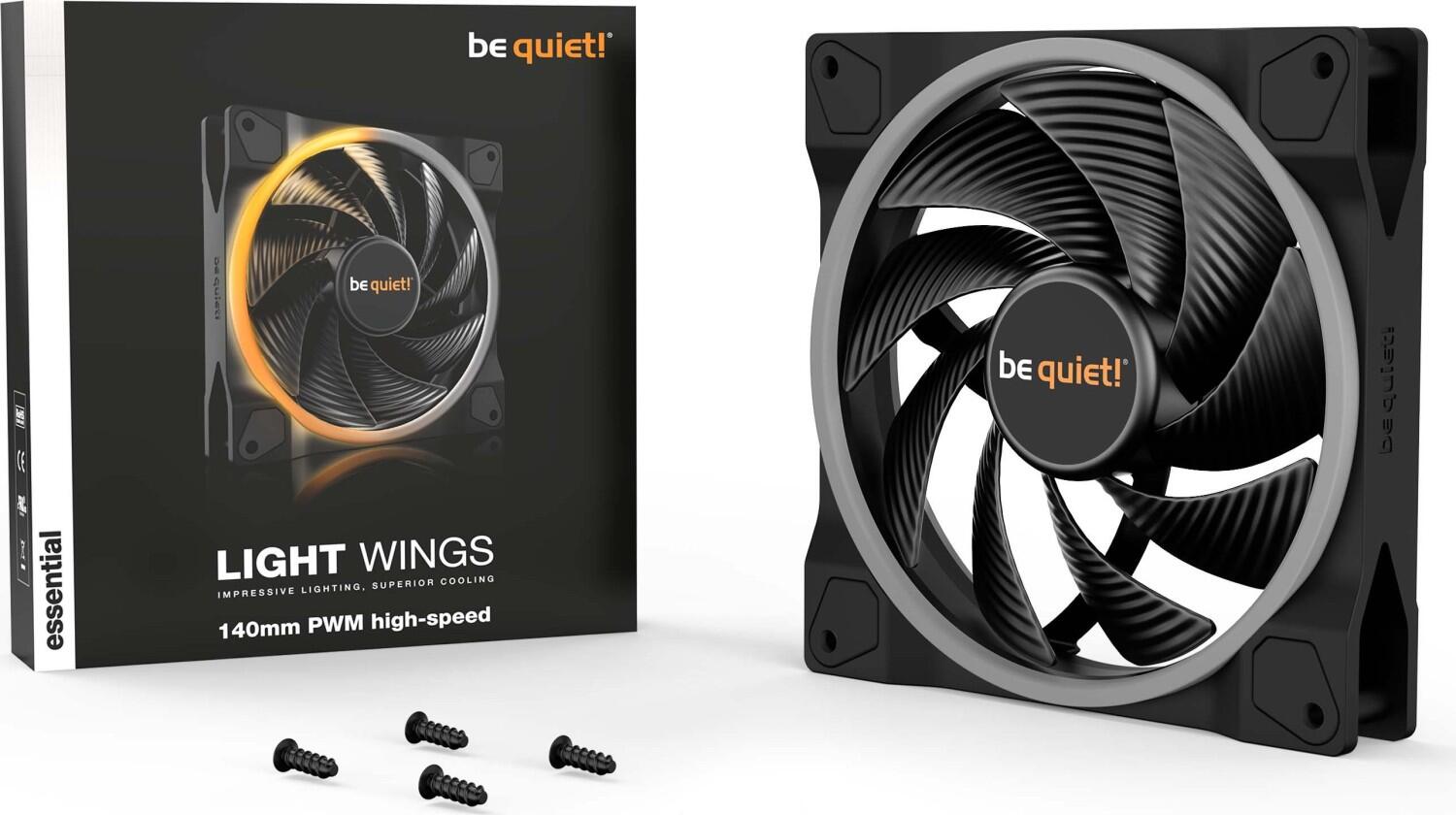be quiet Lüfter Light Wings 140mm PWM High-Speed schwarz